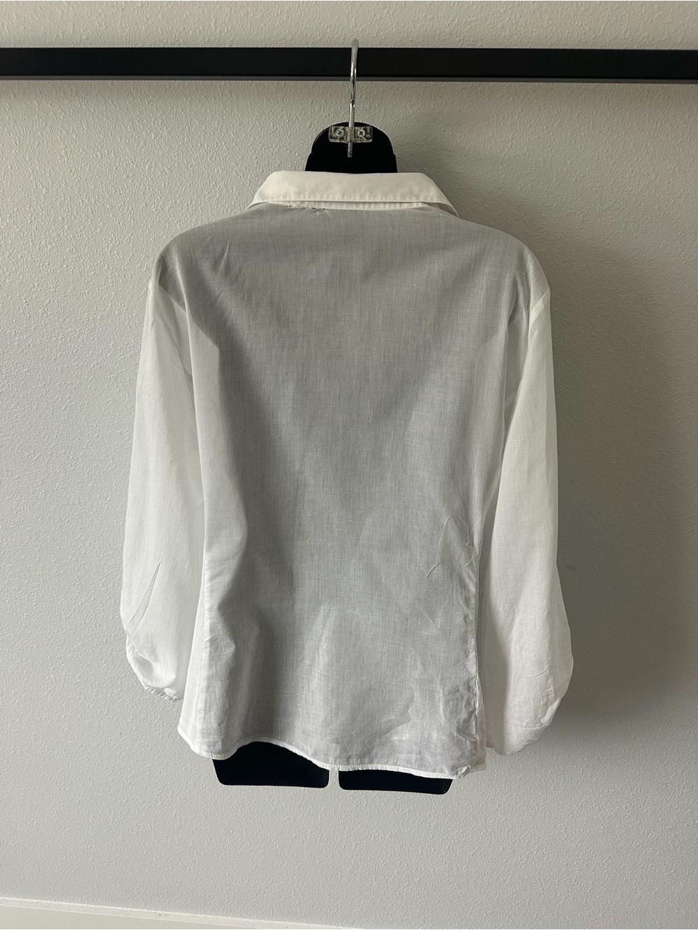 Ann Taylor White Button-Front Relaxed Shirt - Picture 4 of 8